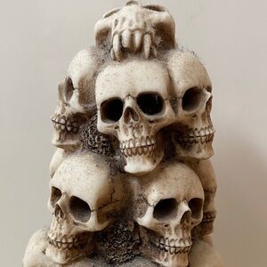 Skull Art Sculpture - Cream